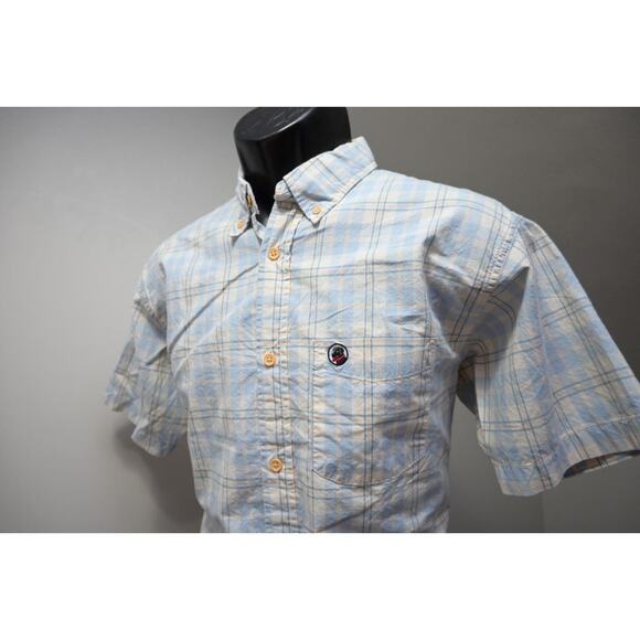 Southern Proper Dress Shirt Plaid Short Sleeve Casual Button Up Mens Size Medium - Picture 3 of 8